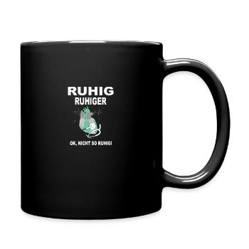 Ruhig Ruhiger Notarzt Rettungsdienst Sanitäter - Tasse einfarbig - Schwarz - Rechts