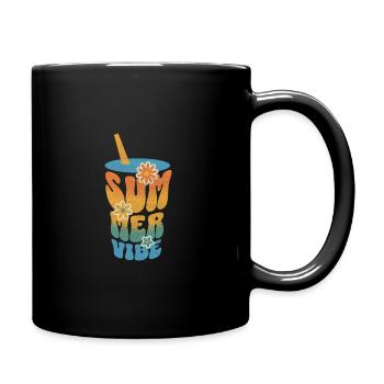 Summer vibe - Tasse einfarbig - Schwarz - Rechts