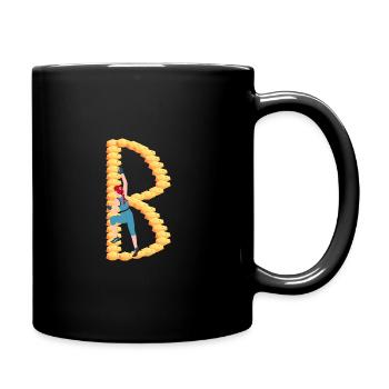 Klettern, Boulder, Sportklettern, Kletterwand, Top - Tasse einfarbig - Schwarz - Rechts