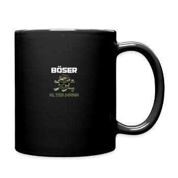 Herren Böser alter Mann Camouflage Tarnmuster - Tasse einfarbig - Schwarz - Rechts
