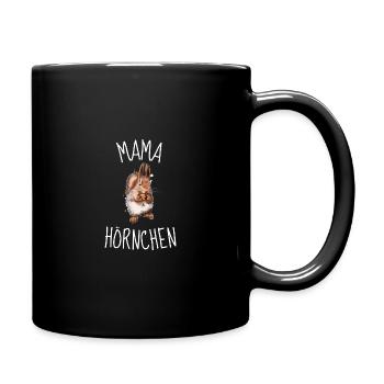 Mama Hörnchen Nagetier Muttertag Eichhörnchen - Tasse einfarbig - Schwarz - Rechts
