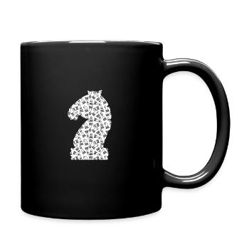 Pièce d’échecs Cheval Joueur d’échecs - Mug uni - noir - Droite