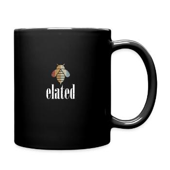 Retro Bee Elated Biene Be Elated - Full Colour Mug - black - Right