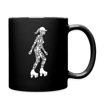 Roller Skating Girls Roller Skating Roller Skates - Full Colour Mug - black - Right