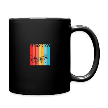Antonov An-2 Flugzeug Doppeldecker UdSSR Geschenk - Tasse einfarbig - Schwarz - Rechts