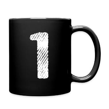 Maillot à 1 numéro - Mug uni - noir - Droite