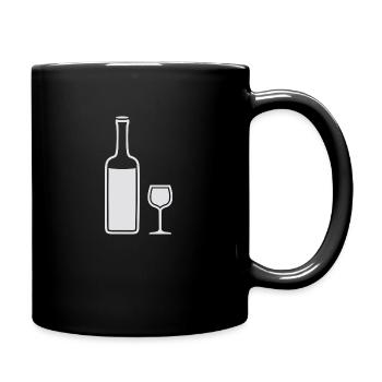 Wine - Full Colour Mug - black - Right