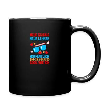 Jeunes quittant les garderies pour la rentrée scolaire Inscription des enfants à l’école - Mug uni - noir - Droite