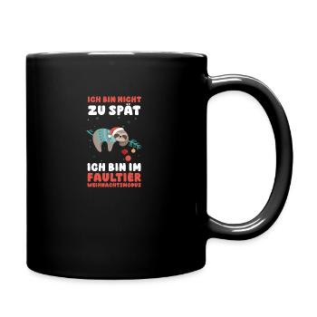 Santa Claus Christmas Party Sloth - Full Colour Mug - black - Right