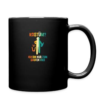 Jecken Fasching Karneval - Tasse einfarbig - Schwarz - Rechts