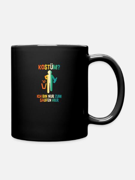 Jecken Fasching Karneval - Tasse einfarbig - Schwarz