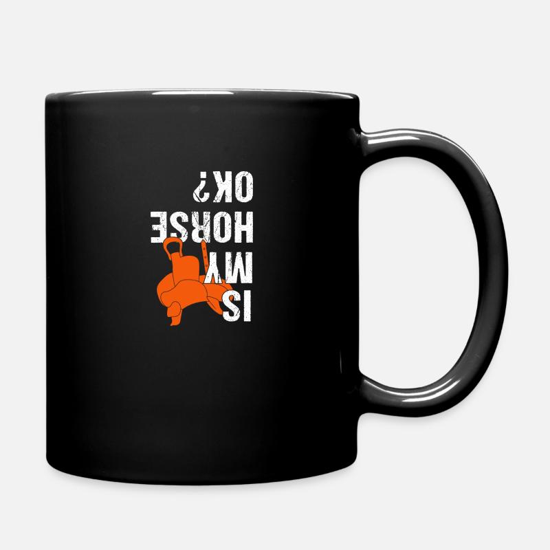 Pferde Horses Pony Stallion Vintage Reiter Spruch - Tasse einfarbig - Schwarz