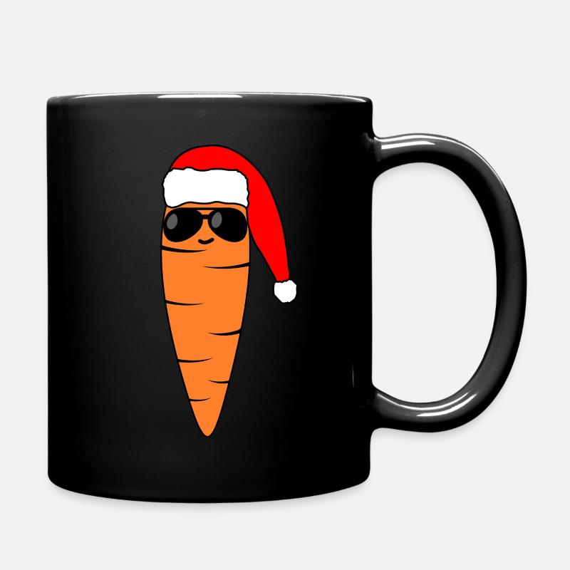 cool carrot carrot Christmas vegetable gift - Full Colour Mug - black