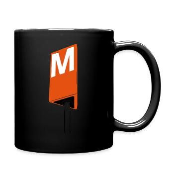 U-Bahn Helsinki - Tasse einfarbig - Schwarz - Rechts