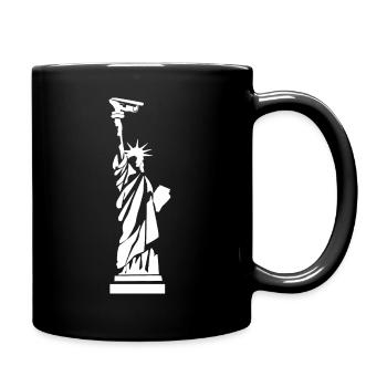 Statue of Liberty Mother of CCTV Street Art - Full Colour Mug - black - Right