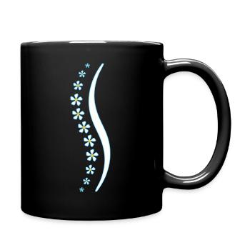 Flower spine blue - Full Colour Mug - black - Right
