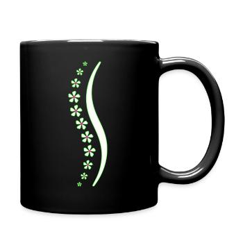 Flower spine green - Full Colour Mug - black - Right