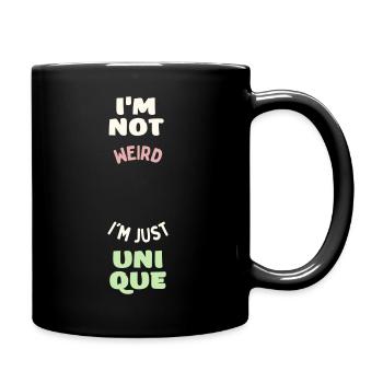 Funny funny Unique cool humor vector - Full Colour Mug - black - Right