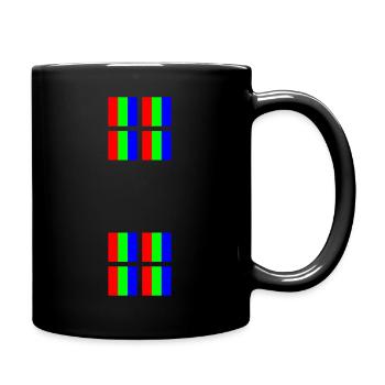 Pixel Art Doppelpunkt - Tasse einfarbig - Schwarz - Rechts