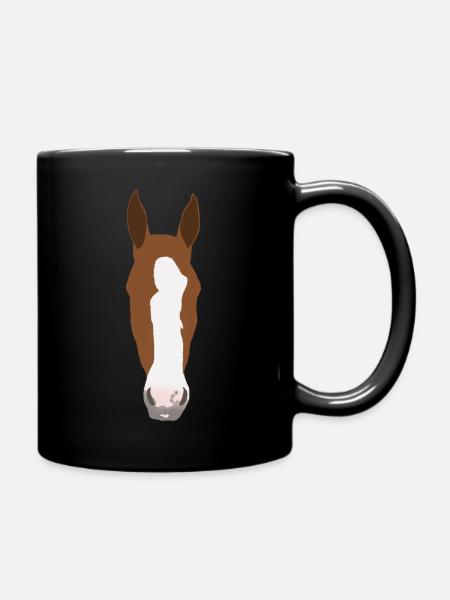 Cute Cartoon horse - Full Colour Mug - black