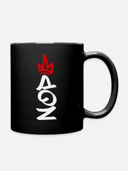No Kings in America since 1776 Schrift vertikal - Tasse einfarbig - Schwarz