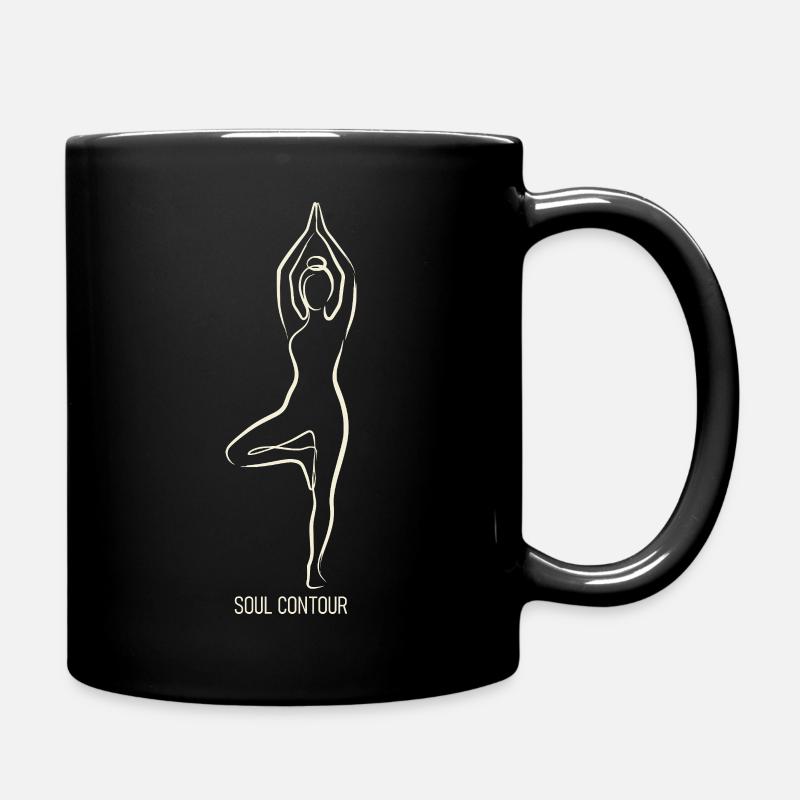 SOUL CONTOUR - Vrikshasana - Full Colour Mug - black