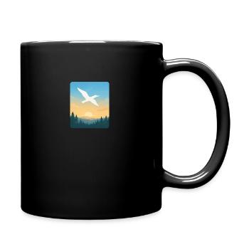 Freebird forest - Tasse einfarbig - Schwarz - Rechts