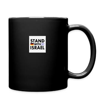 stand with israel - Tasse einfarbig - Schwarz - Rechts