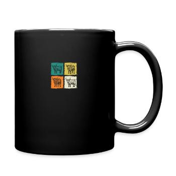 Cow Cattle Highland Cattle - Full Colour Mug - black - Right