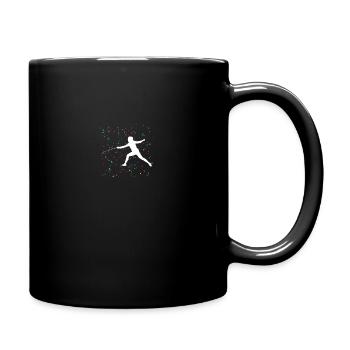 Fechter Fechten - Tasse einfarbig - Schwarz - Rechts