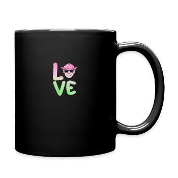Schäfer Schaf - Tasse einfarbig - Schwarz - Rechts