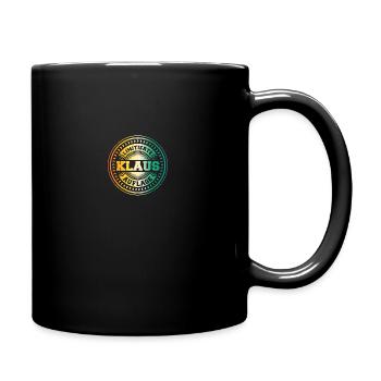 Klaus - Tasse einfarbig - Schwarz - Rechts