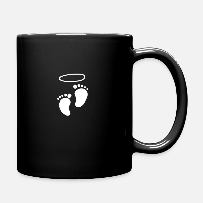 Baby Füße Engel - Tasse einfarbig - Schwarz