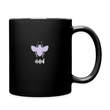 Purple Pastel Bee Elated Bee Be Elated - Full Colour Mug - black - Right