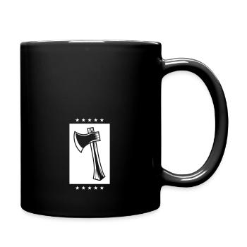 Axt Icon - Tasse einfarbig - Schwarz - Rechts