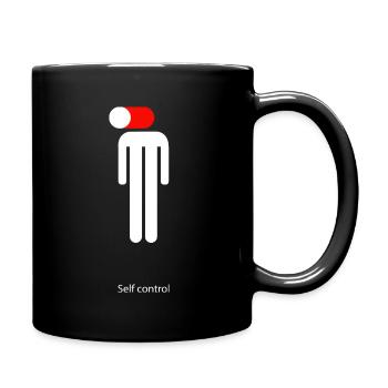 Self control - Tasse einfarbig - Schwarz - Rechts