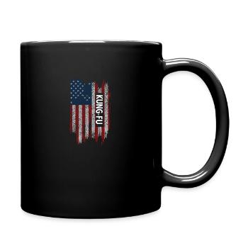 Kung Fu Shaolin Vintage Kampfkunst Sprüche - Tasse einfarbig - Schwarz - Rechts