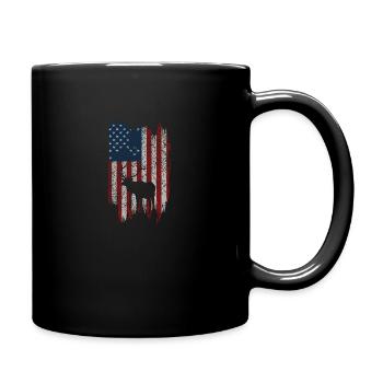 Deer Hunting Hirschjagd Vintage Sprüche - Tasse einfarbig - Schwarz - Rechts