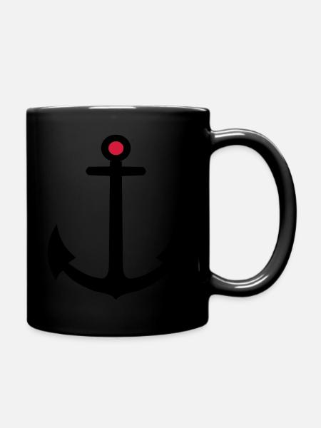 Anker - Tasse einfarbig - Schwarz