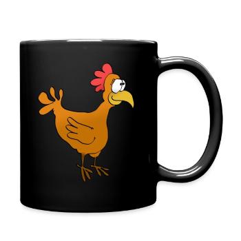 huhn - Tasse einfarbig - Schwarz - Rechts