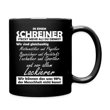 Schreiner - Tasse einfarbig - Schwarz - Rechts