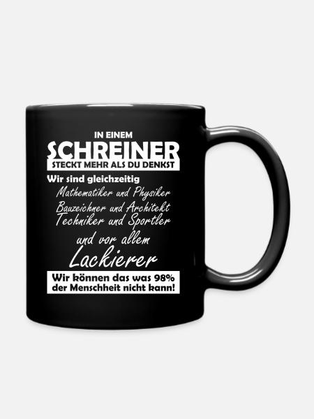 Schreiner - Tasse einfarbig - Schwarz