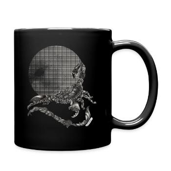 Skorpion Sternzeichen - Tasse einfarbig - Schwarz - Rechts