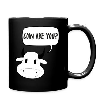 Vache / ferme: vache Vous êtes? - Mug uni - noir - Droite