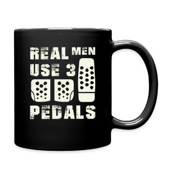 Real Men Pedals Shirts - Mug uni - noir - Droite