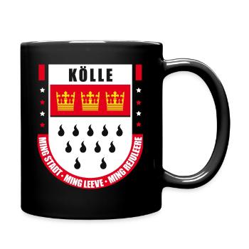 Kölle | Köln - Tasse einfarbig - Schwarz - Rechts