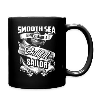 Smooth Sea - Skillful Sailor - EN - Full Colour Mug - black - Right