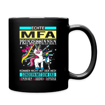 MFA Princess - paillettes cardio Licorne - Mug uni - noir - Droite