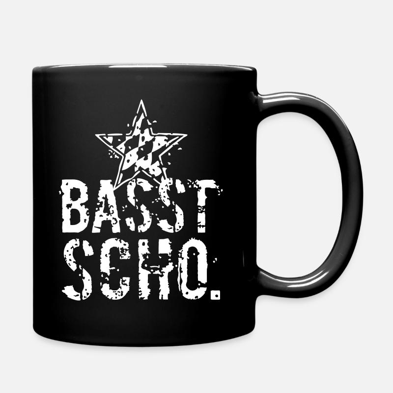 Basst Scho - mid oam Steandl - Tasse einfarbig - Schwarz