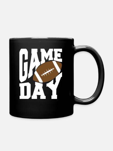 Football American USA US Christmas Xmas Superbowl - Full Colour Mug - black